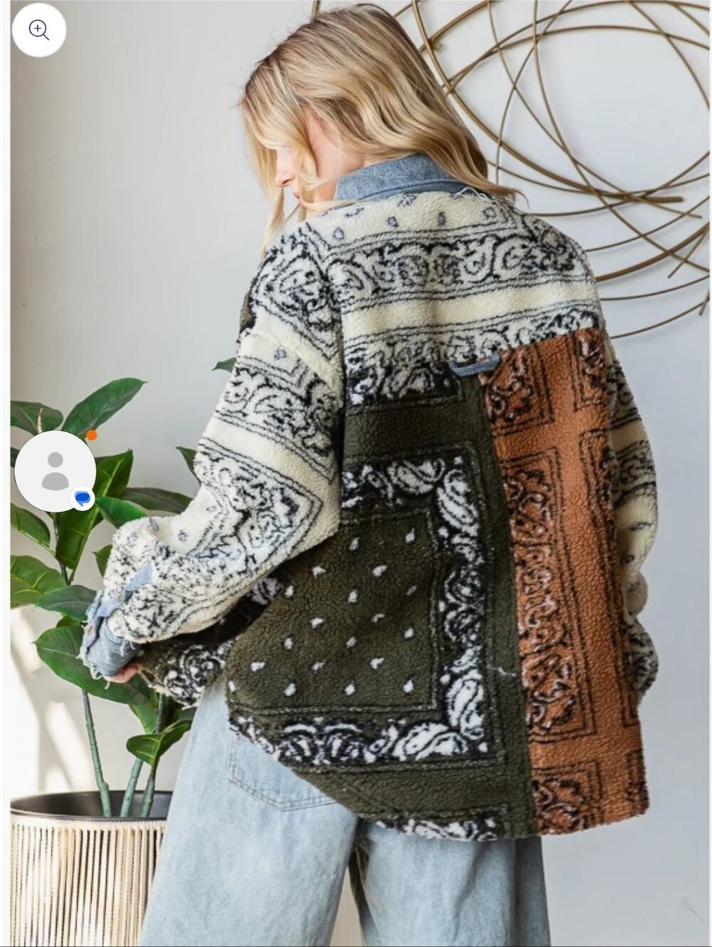 Oli & Hali New Bandana Print Sherpa Jacket - Picture 3 of 8